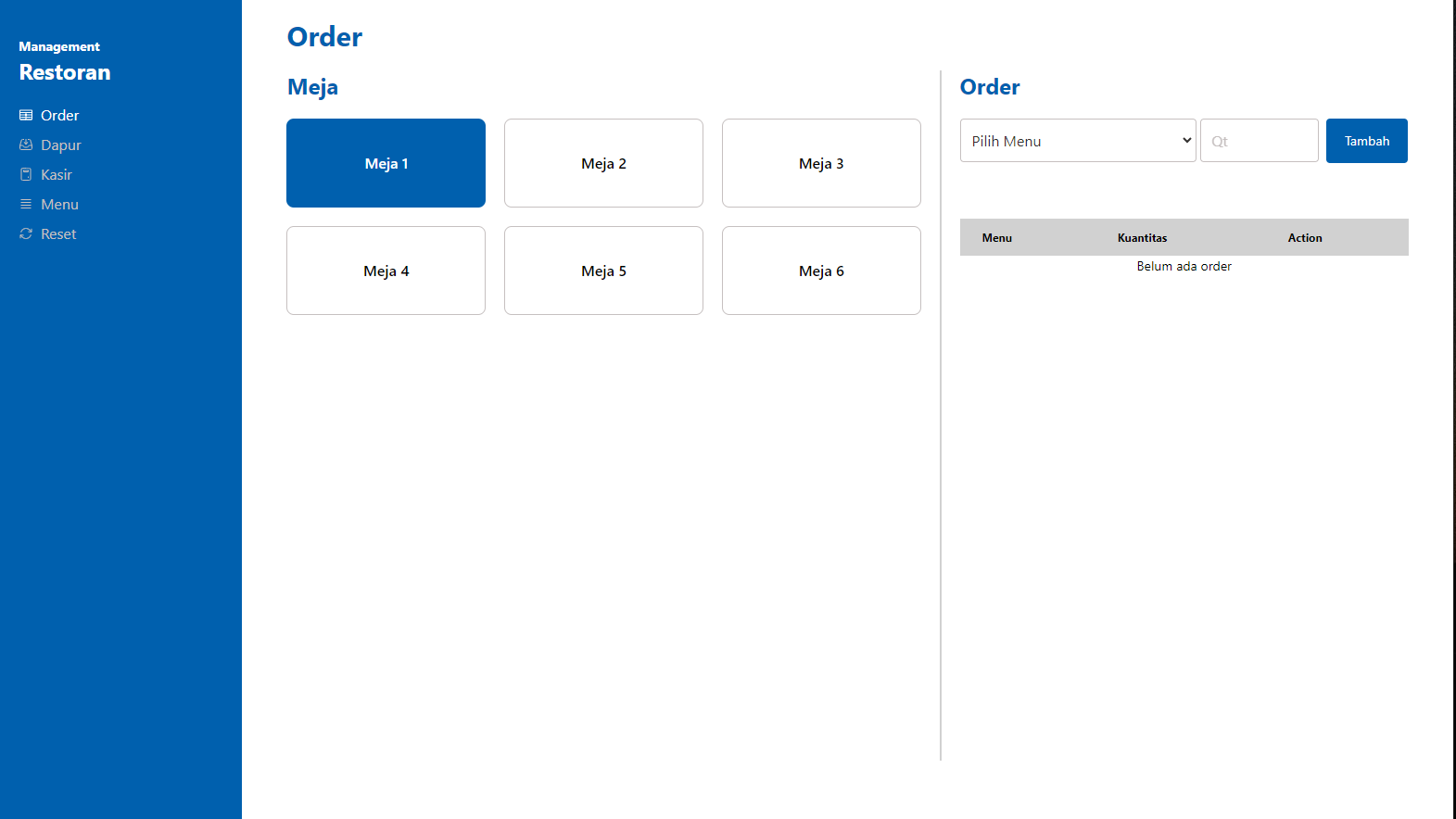 simple restaurant website